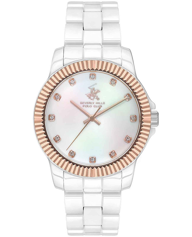 Часы Beverly Hills Polo Club Quartz Ceramic BP3622X.530 — женские, перламутровый