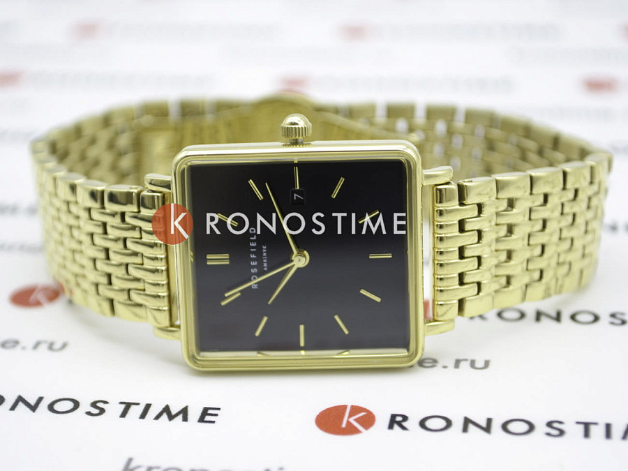 Часы Rosefield The Boxy QBSG-Q017 — женские, сталь c pvd покрытием