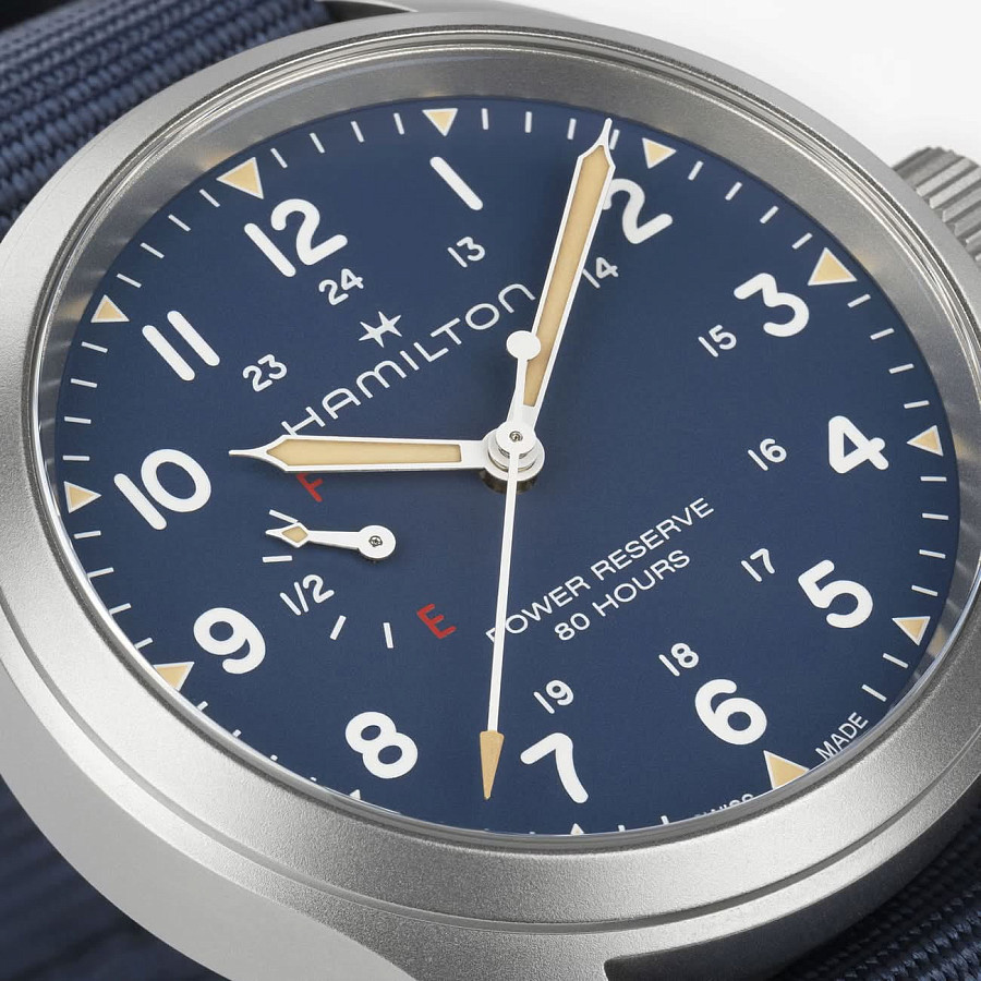 Часы Hamilton Khaki Field Power Reserve H69509940 — тканевый, мужские