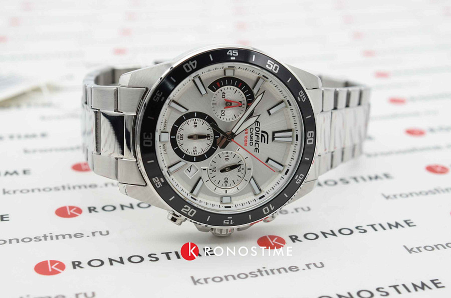 Часы Casio Edifice EFV-570D-7AVUDF (EFV-570D-7A) — белый, металл сталь