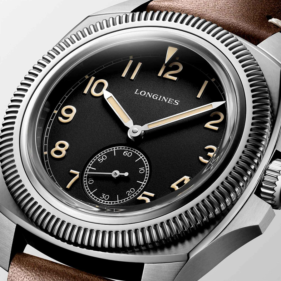 Часы Longines Pilot Majetek L2.838.4.53.0 — мужские, коричневый