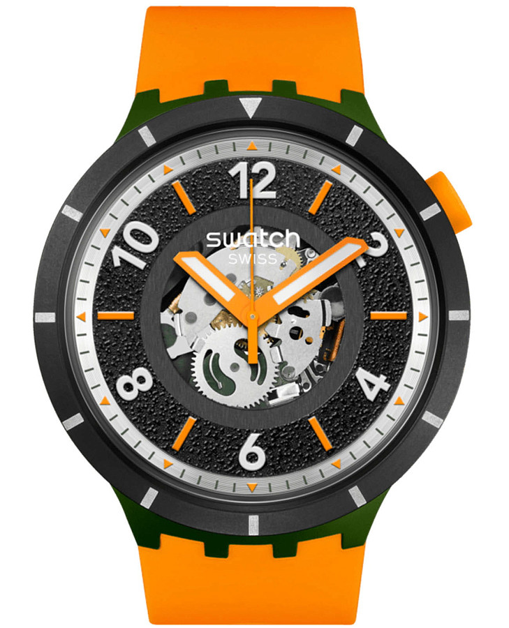 Часы Swatch Big Bold Bioceramic SB03G107 — мужские, черный