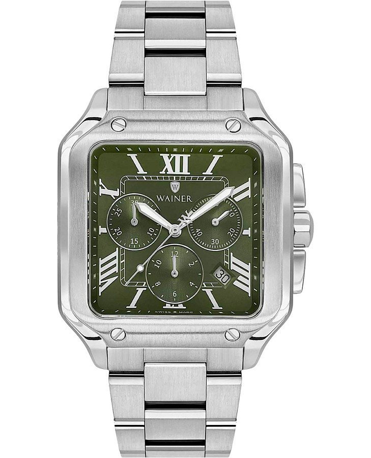 Часы Wainer Vintage WA.18090-B — мужские, зеленый