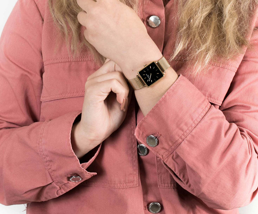 Часы Rosefield The Boxy QBMG-Q06 — сталь c pvd покрытием, женские