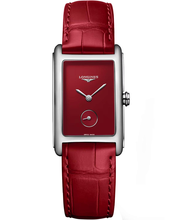 Часы Longines DolceVita L5.512.4.91.2 — женские, красный