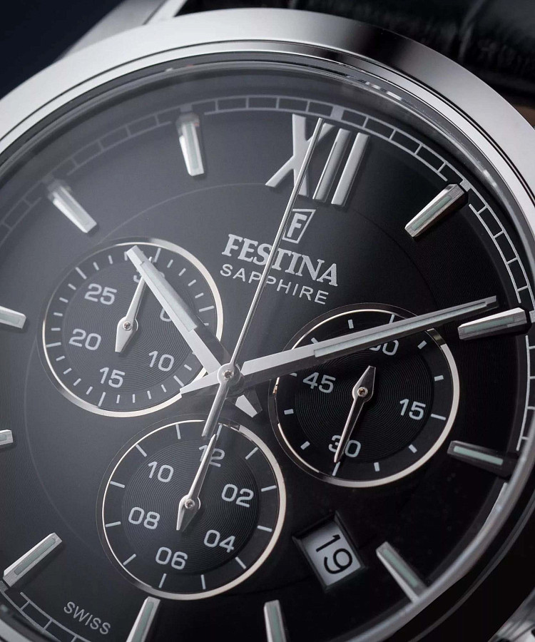 Часы Festina Swiss Made F20041/4 — кварцевые, сталь металл