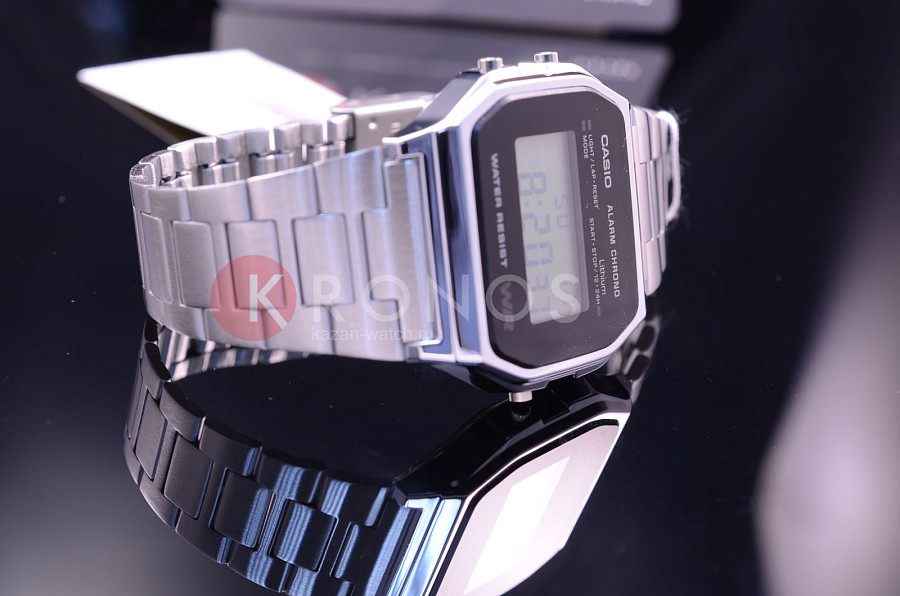 Часы Casio A-158WEA-1 — мужские, серебристый
