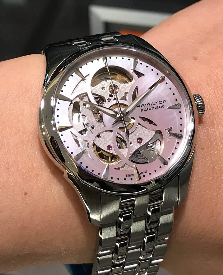 Часы Hamilton Jazzmaster Viewmatic Skeleton Lady Auto H32405171 — нержавеющая сталь, женские