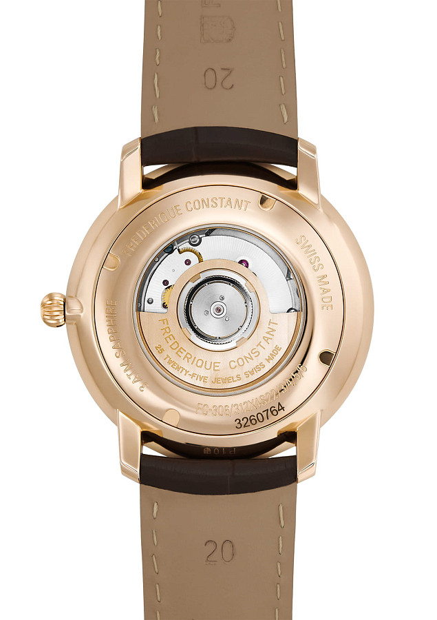 Часы Frederique Constant Slimline Heart Beat Automatic FC-312V4S4 — металл сталь, Швейцария