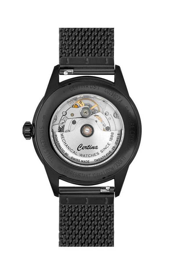 Часы Certina DS-1 Powermatic 80 C029.807.33.051.00 — черный, сталь металл