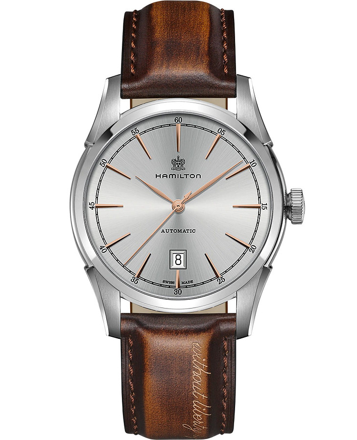 Часы Hamilton American Classic Spirit of Liberty Auto H42415551 — мужские, серебристый