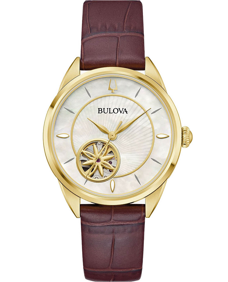 Часы Bulova Automatic Ladies 97L179 — женские, перламутровый