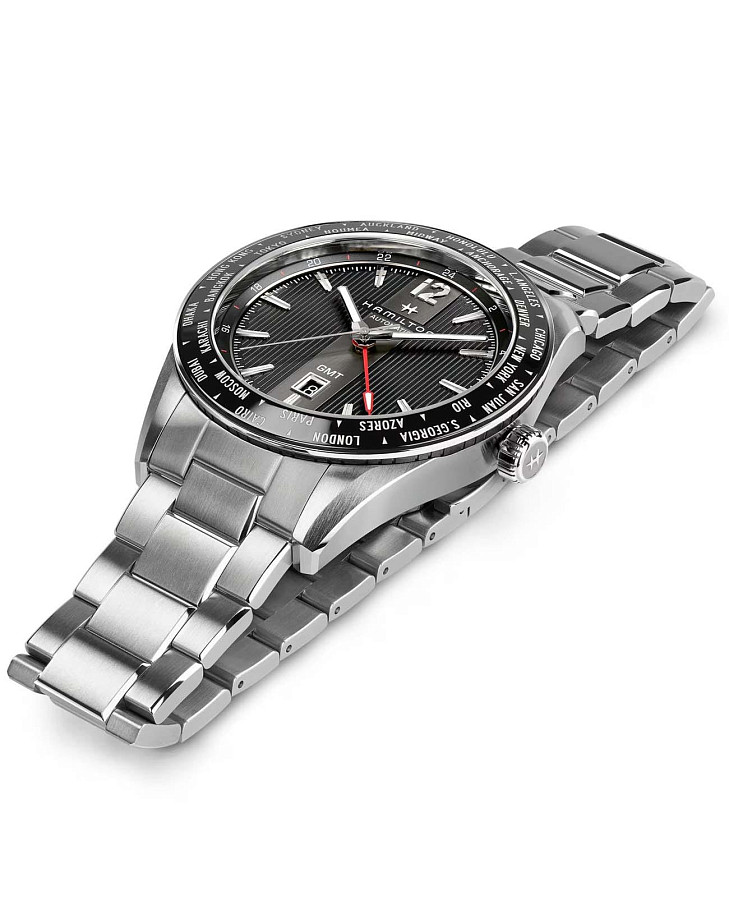 Часы Hamilton Broadway GMT Limited Edition H43725131 — механические, сталь металл