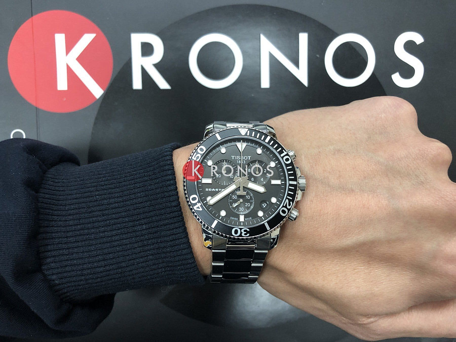 Часы Tissot Seastar 1000 Chronograph T120.417.11.051.00 — мужские, серебристый