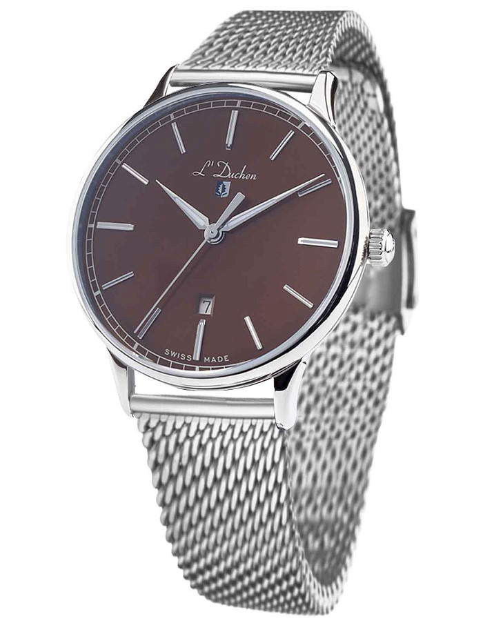 Часы L'Duchen Vintage D 821.12.38 M — кварцевые, металл сталь