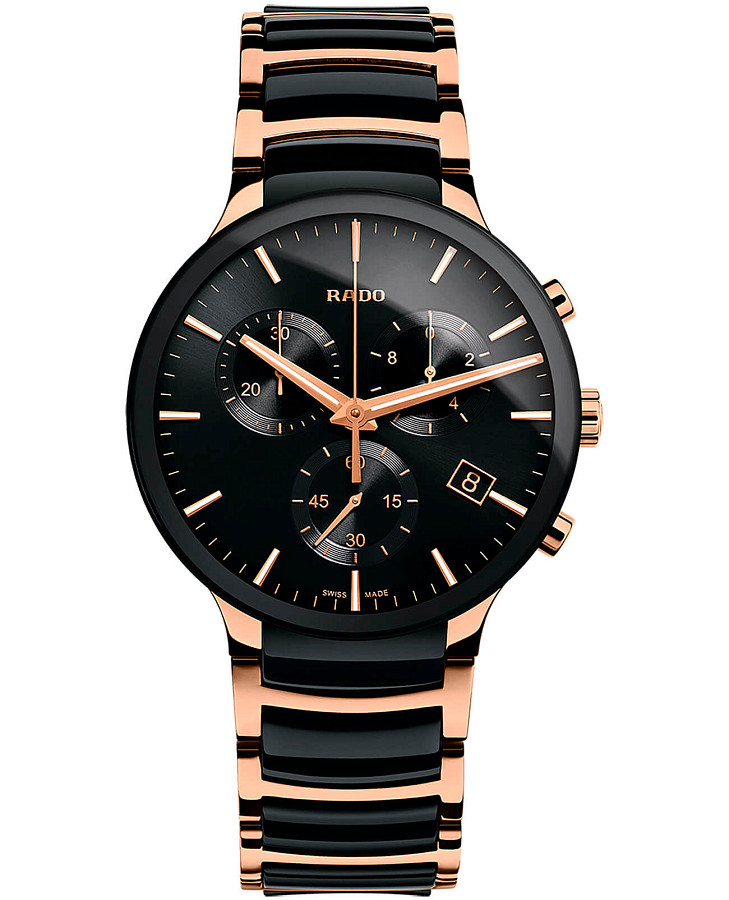 Часы Rado Centrix Chronograph R30187172 — мужские, черный