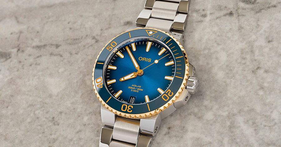 Часы Oris Aquis Date Calibre 400 01 400 7769 6355-07 8 22 09PEB — нержавеющая сталь, мужские