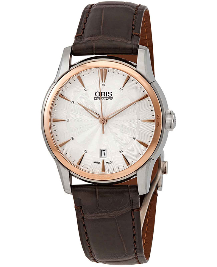 Часы Oris Artelier 01 733 7670 6351-07 1 21 73FC — мужские, серебристый