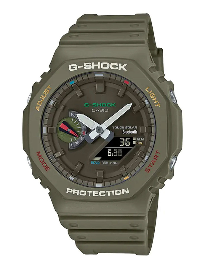 Часы Casio G-Shock GA-B2100FC-3ADR (GA-B2100FC-3A) — мужские, зеленый