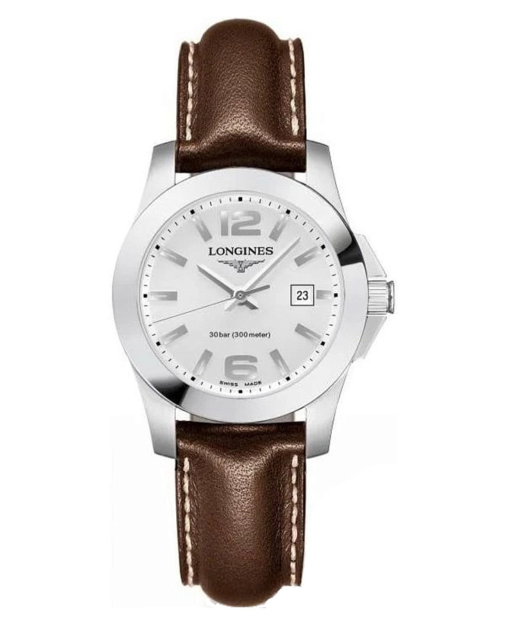 Часы Longines Conquest L3.376.4.76.5 — женские, серебристый