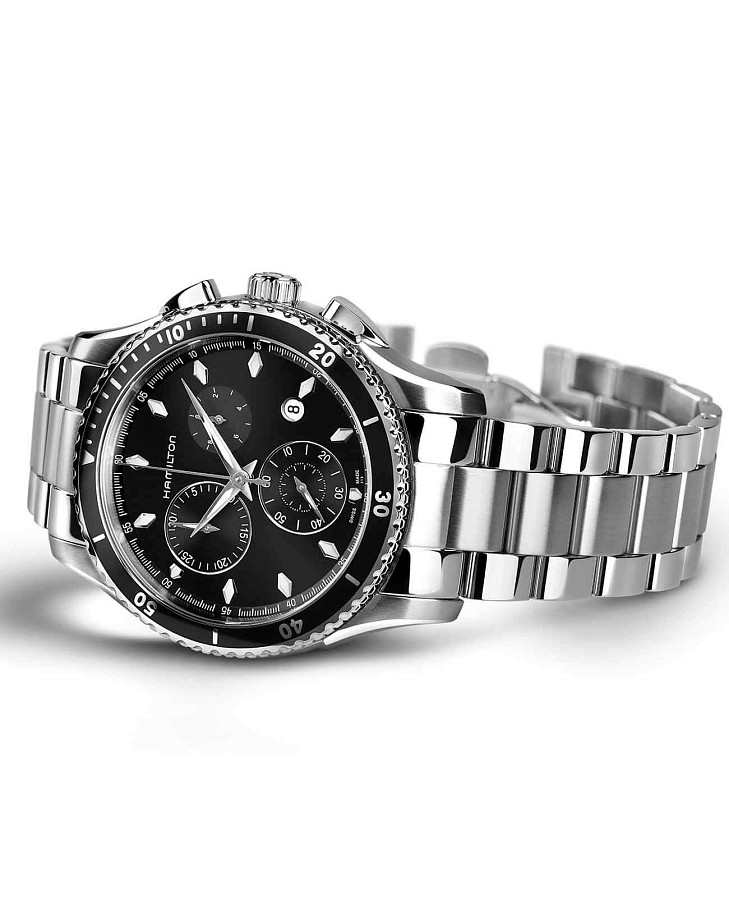 Часы Hamilton Jazzmaster Seaview Chrono Quartz H37512131 — мужские, серебристый