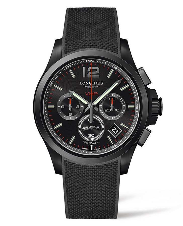Часы Longines Conquest V.H.P. L3.717.2.56.9 — мужские, черный