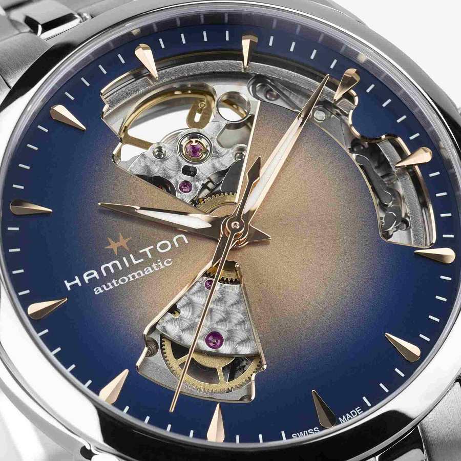 Часы Hamilton Jazzmaster Open Heart Lady Auto H32215101 — механические, металл сталь