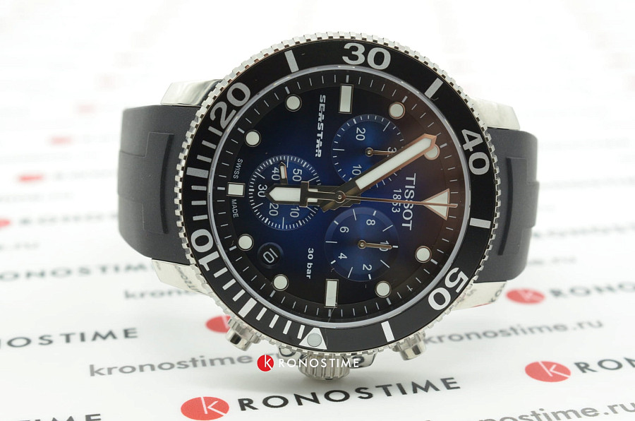 Часы Tissot Seastar 1000 Chronograph T120.417.17.041.00 — мужские, черный