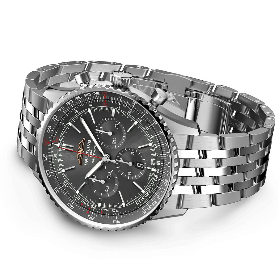 Часы Breitling Navitimer B01 Chronograph 46 AB01376A1B1A1 — металл сталь, Швейцария