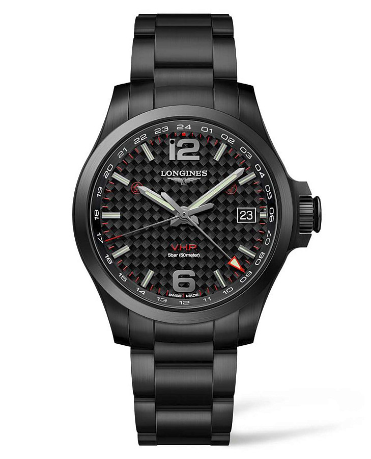 Часы Longines Conquest V.H.P. L3.718.2.66.6 — мужские, черный