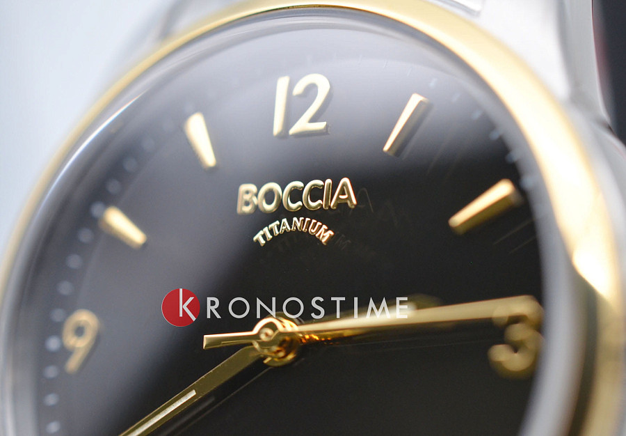 Часы Boccia Titanium 3272-05 — титановый c pvd покрытием, мужские