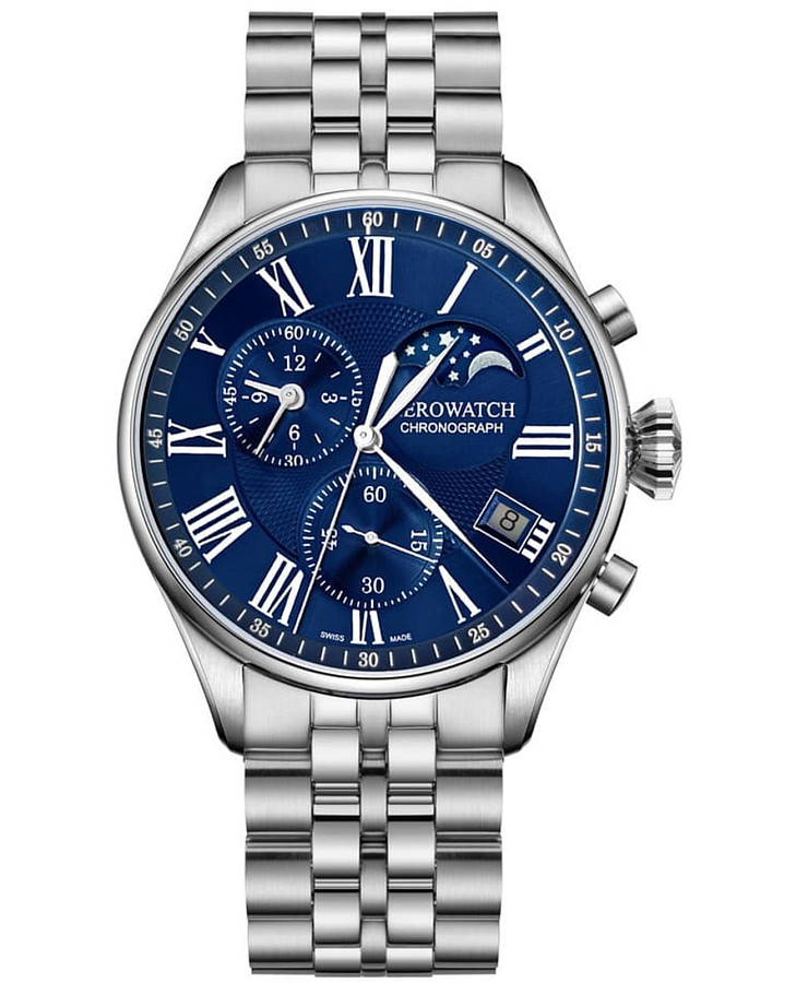 Часы Aerowatch Les Grandes Classiques 78990 AA04 M — мужские, синий