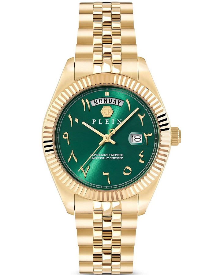 Часы Philipp Plein Date Superlative PWPNA1026 — мужские, зеленый