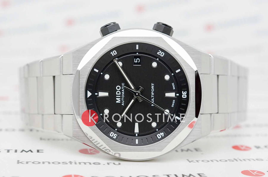 Часы Mido Multifort 8 Two Crowns M047.507.11.051.00 — механические, металл сталь