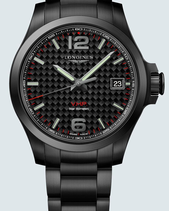 Часы Longines Conquest V.H.P. L3.716.2.66.6 — кварцевые, металл сталь