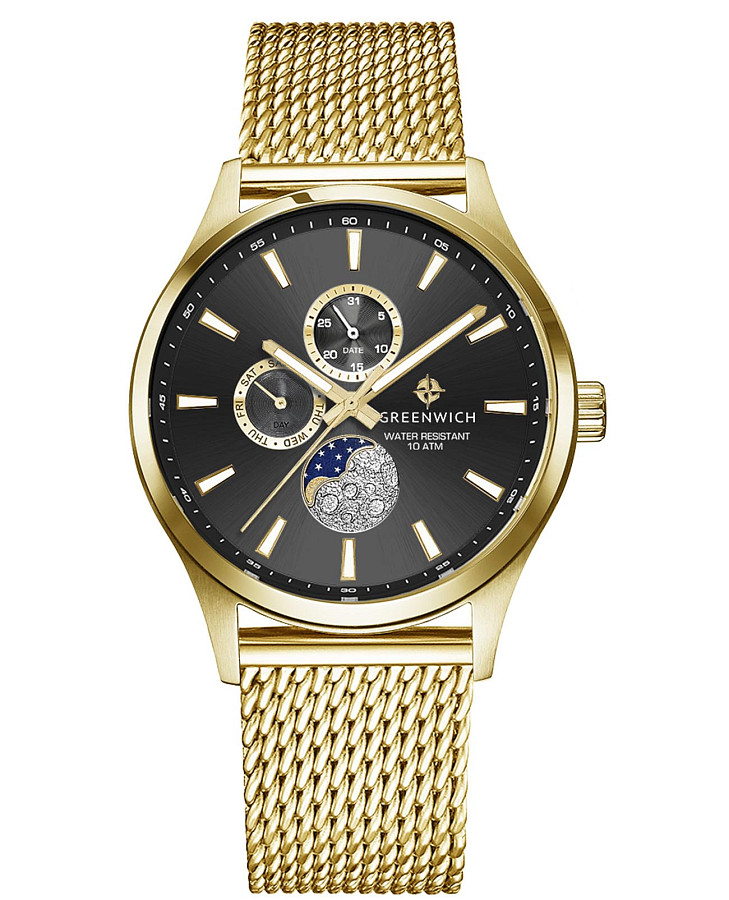 Часы Greenwich Moon Walker GW 058.29.31 — мужские, черный