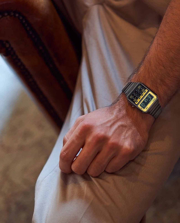 Часы Casio Vintage CA-500WEGG-9BDF (CA-500WEGG-9B) — пластик, Япония
