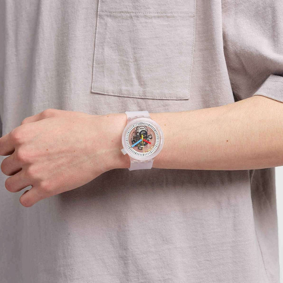 Часы Swatch Big Bold Swatch Pay! SB01K102-5300 — силикон, мужские