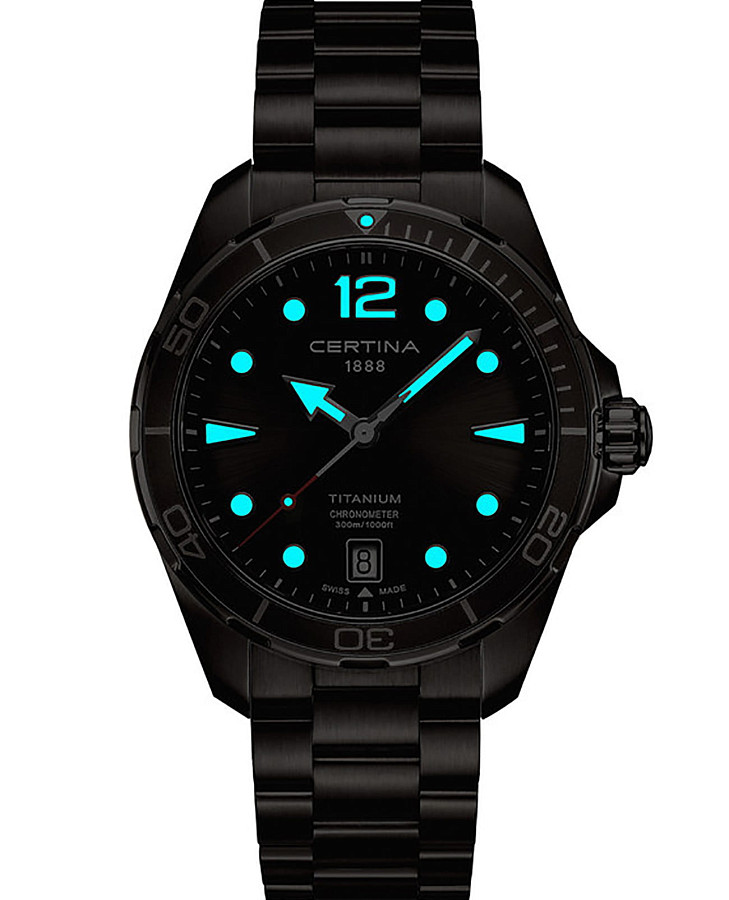 Часы Certina DS Action C032.451.44.087.00 — кварцевые, титан металл