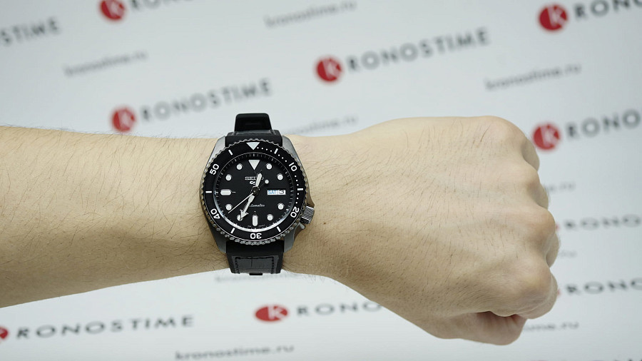 Часы Seiko 5 Sports SRPD65K3 — мужские, черный