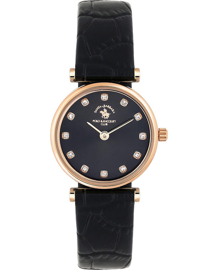 Часы Santa Barbara Polo & Racquet Club Unique SB.4.10018-6 — женские, черный