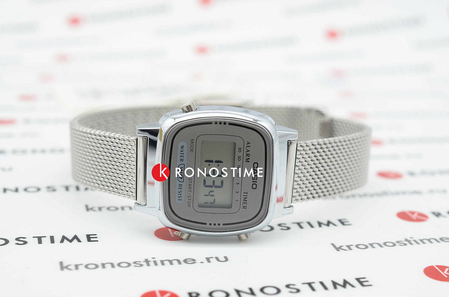 Часы Casio Vintage LA670WEM-7E — серый, сталь