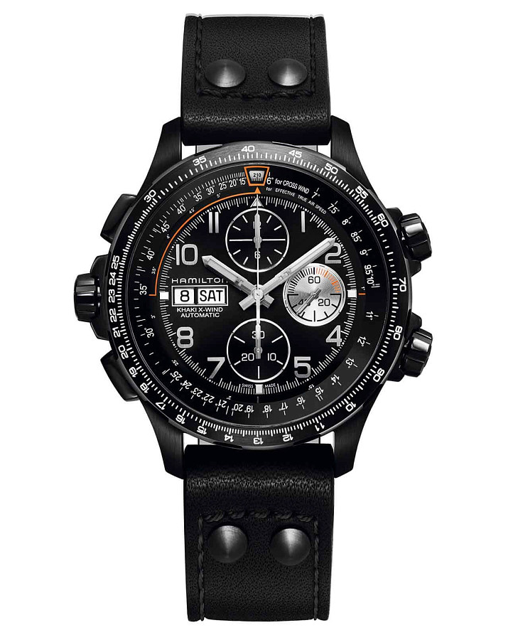 Часы Hamilton Khaki Aviation X-Wind Auto Chrono H77736733 — мужские, черный