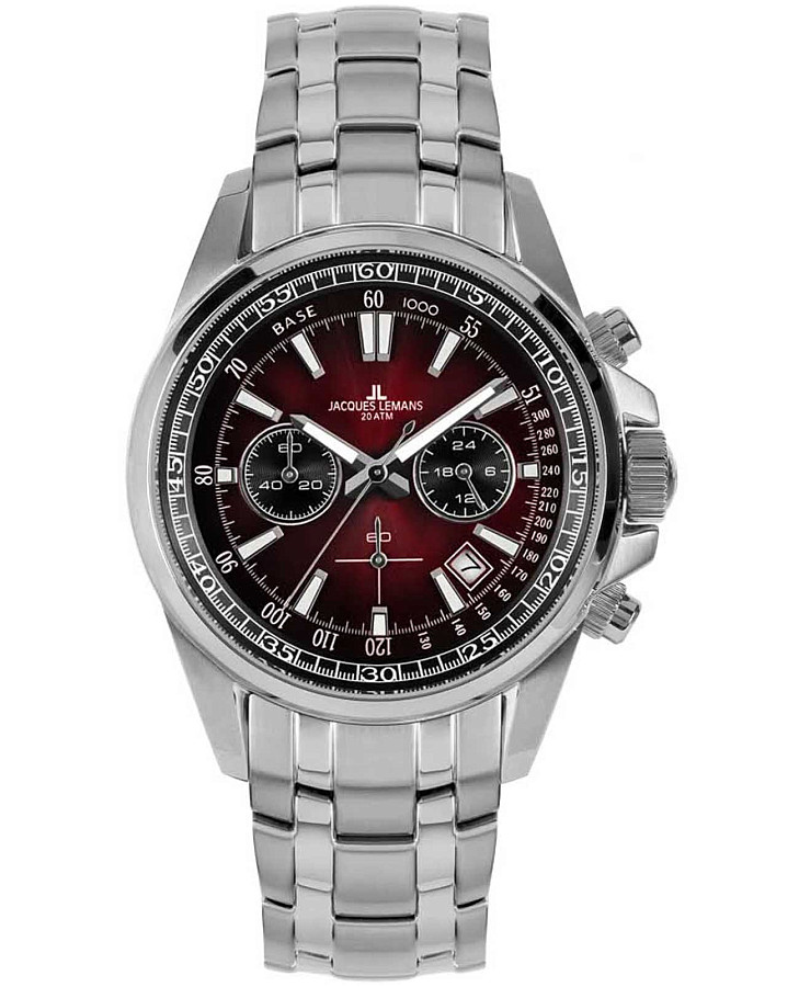 Часы Jacques Lemans Liverpool 1-2117ZQ — мужские, красный