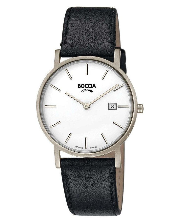 Часы Boccia Titanium Circle-Oval 3637-02 — мужские, белый