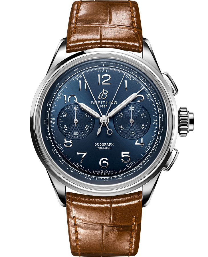 Часы Breitling Premier B15 Duograph 42 AB1510171C1P1 — мужские, синий