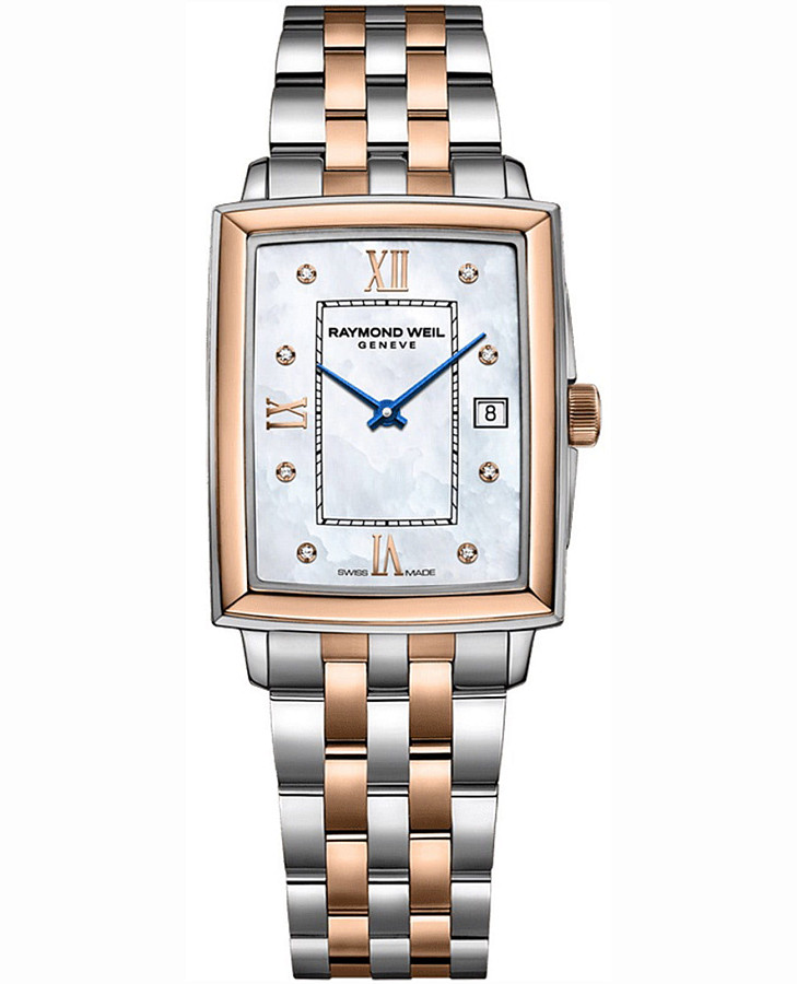 Часы Raymond Weil Toccata Square 5925-SP5-00995 — женские, перламутровый