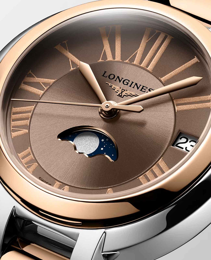 Часы Longines PrimaLuna L8.115.5.61.7 — кварцевые, металл сталь
