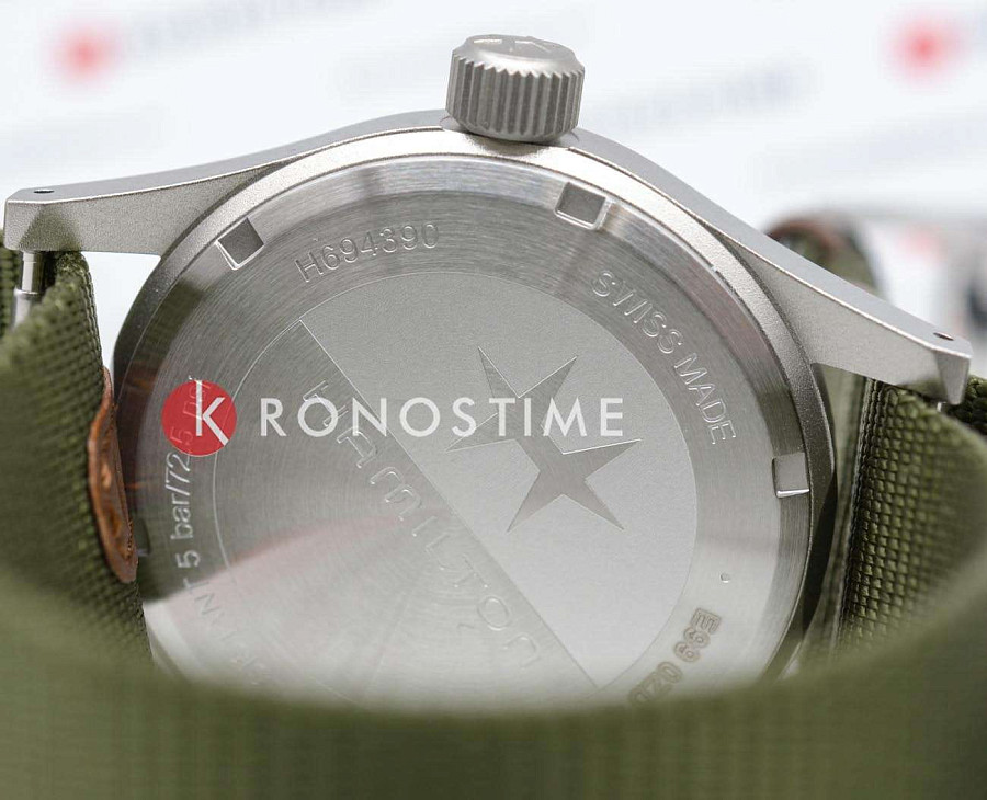 Часы Hamilton Khaki Field Mechanical H69439931 — тканевый, мужские
