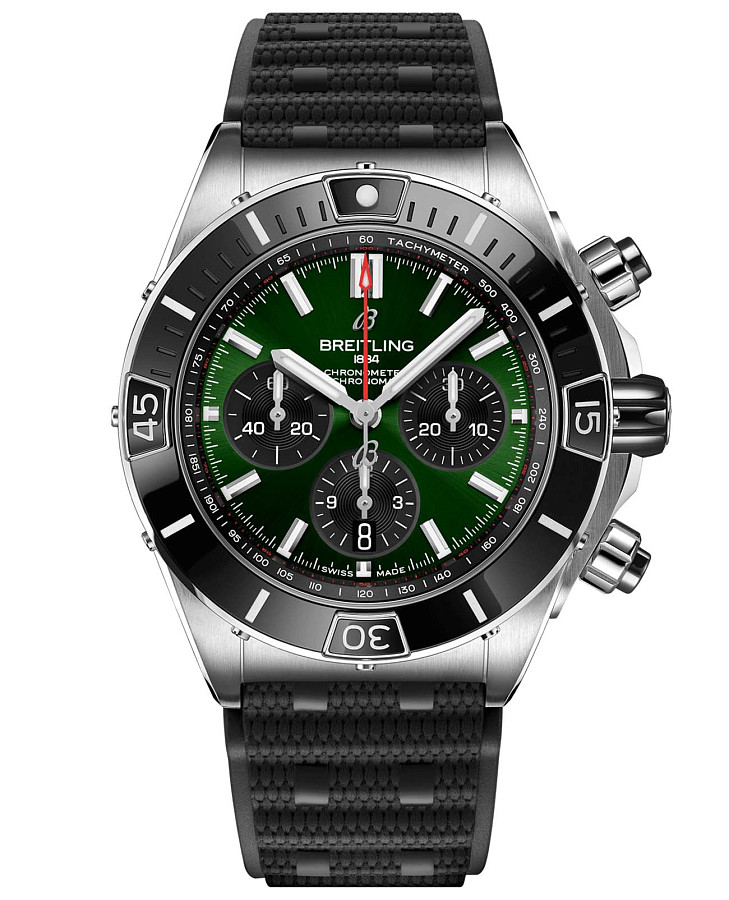 Часы Breitling Super Chronomat B01 44 AB0136251L1S1 — мужские, зеленый